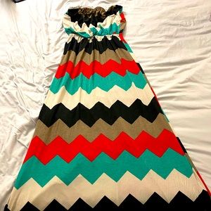 Strapless maxi dress